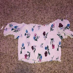 off the shoulder crop top